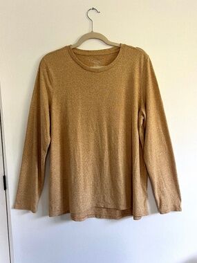 American Eagle Soft & Sexy Plush Mustard Yellow Long Sleeve Top Size XL